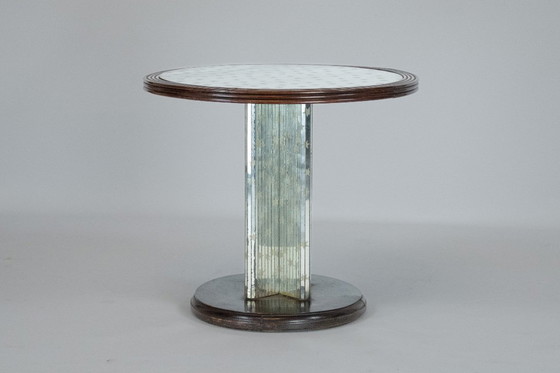Image 1 of Italian Art Deco mirrored side table from the 1930s
