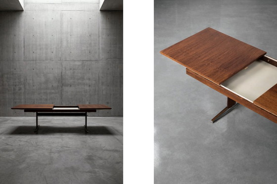 Image 1 of Vintage Mid-Century German Modern Rosewood Adjustable Console from E.M.Ü., 1960s