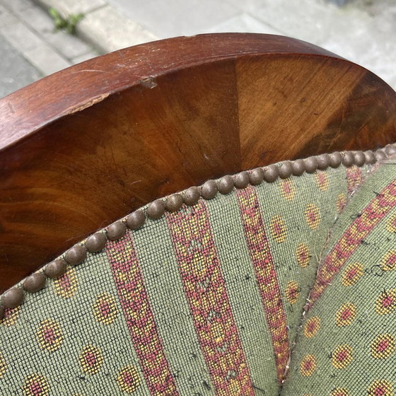 Antieke Charles X Stijl Gondelbank, 19e Eeuw – Bankstel, Wood, Textile (photo 8 of 14)