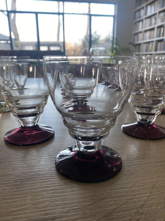 Image 1 of Kristalunie Maastricht vier Weingläser 1935