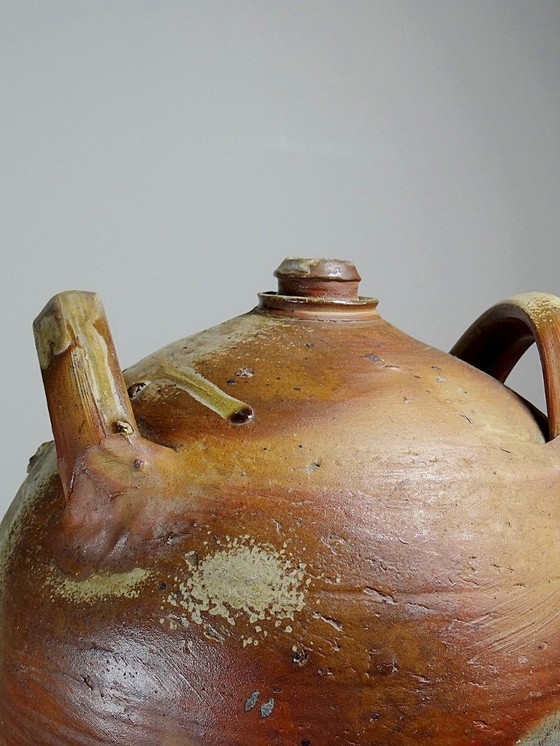 Image 1 of Jarre en grès XXL ancienne XIXe artisanat français Puisaye