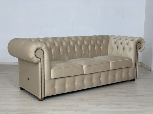 English chesterfield sofa couch 3-sitzer vintage stil kolonial