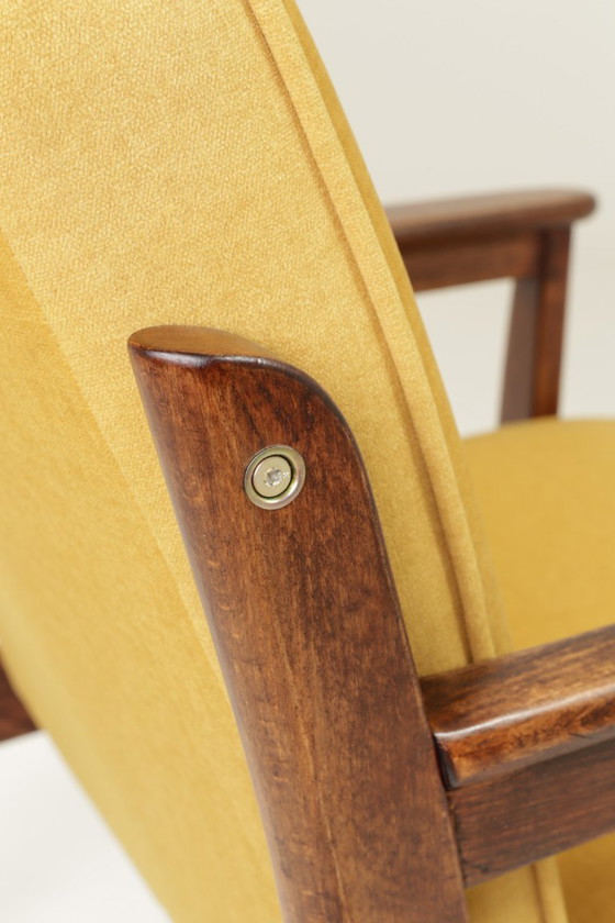 Image 1 of Vintage armchair yellow mellow velvet 1960 modern design 