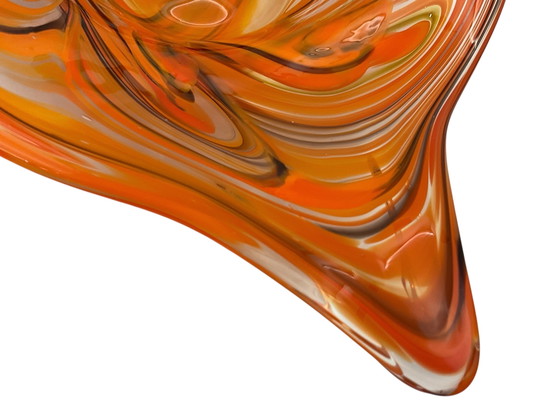 Image 1 of XXL Glazen schaal van Römische Glashütte  L 48cm  - jaren ’70