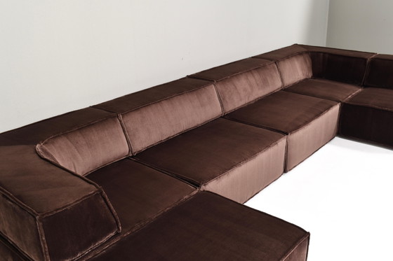 Divano componibile COR Trio marrone cioccolato Germania Svizzera 1972 NUOVA TAPPEZZERIA, Divani modulari (foto 2 di 20)