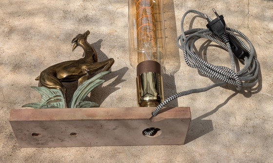 Image 1 of Art Deco Antelope Table Lamp restoration 1930s