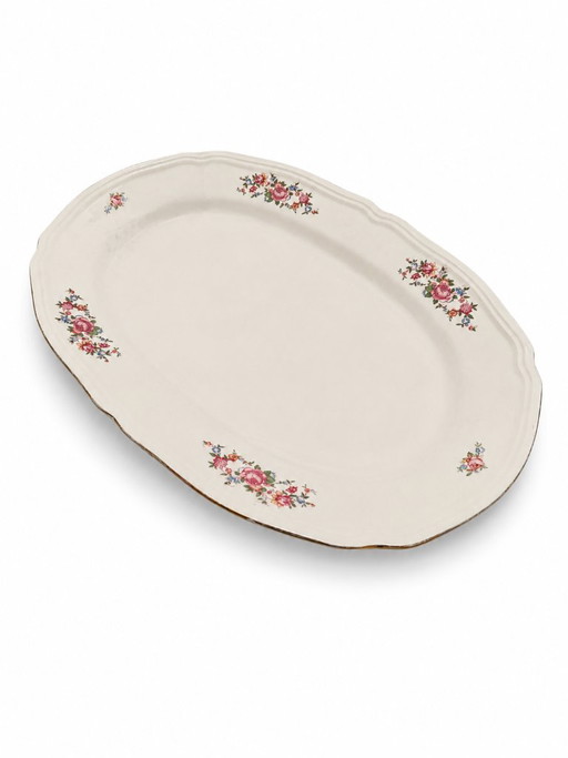 ovale Servierplatte von Richard Ginori aus weißem Porzellan – Porcelain