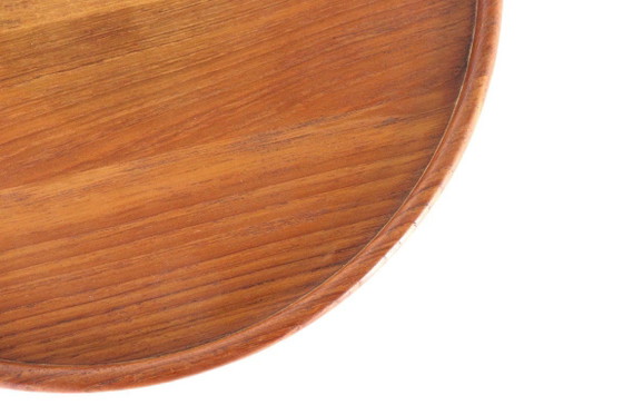 Image 1 of Vassoio girevole Lazy Susan in teak, stile vintage danese