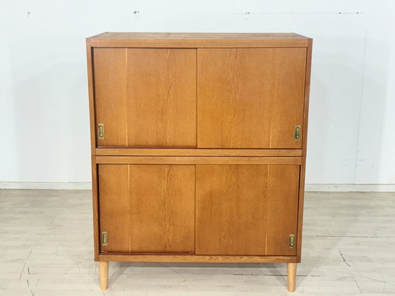 Image 1 of Plankenrek uit het midden van de 20e eeuw / Vintage dressoir / Woonkamerkast
