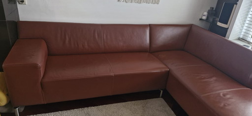 Canapé d'angle en cuir Brent