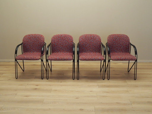 Set of Four Chairs, Italian Design, 1980s, Production: Italy
