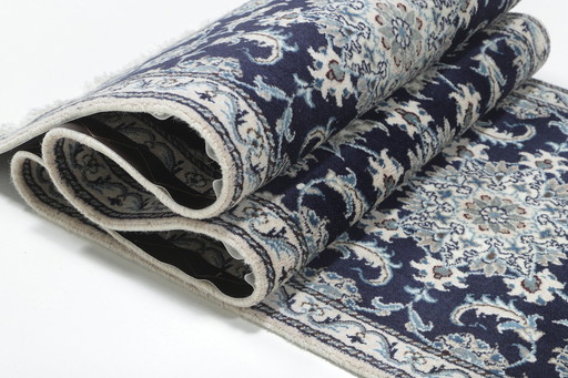 Original hand-knotted Persian carpet Nain Kashmari 386 X 80 Cm Top condition