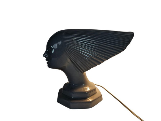 Image 1 of Vintage  - Rene Lalique stijl - design Hubert Olivier -  tafellamp - keramiek -  Frankrijk - 1960's