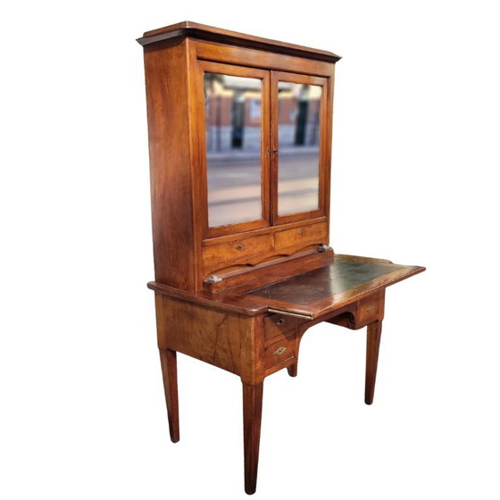 Image 1 of Bureau / Escritorio Bonheur du jour, caoba y cuero, Directorio, p. s. XIX - Francia