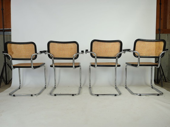 Image 1 of 4 chaises cantilever style Marcel Breuer, design vintage Cesca