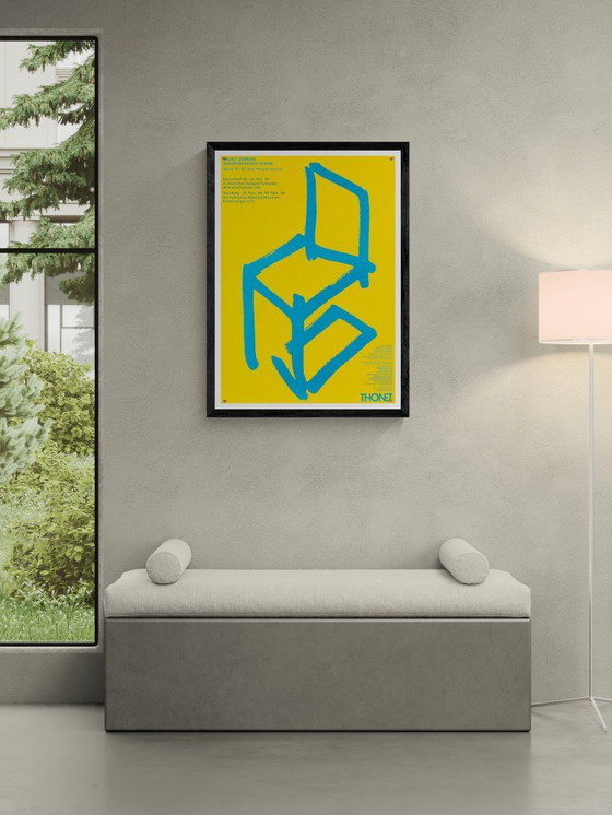 Image 1 of Thonet European Design – 1989 – Original Vintage Exhibition Poster – Modern Design – 83.7x59.5 cm A1