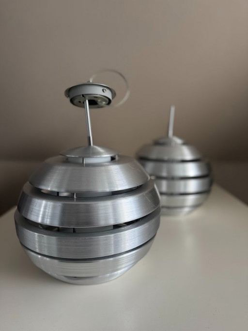 2x Vintage Mercury hanging lamp