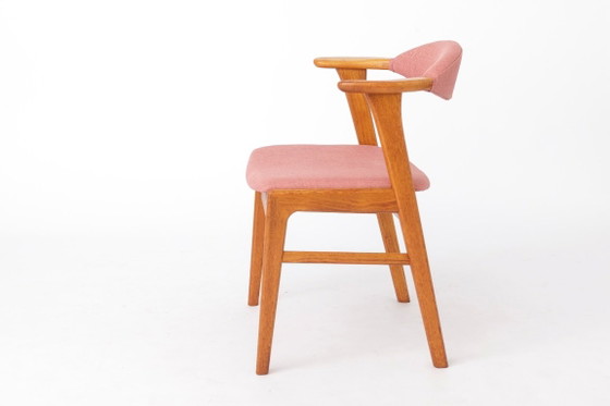 Sedia da pranzo vintage modello 49 Erik Kirkegaard | Høng Stolefabrik | Tappezzeria in teak e rosa | Danese (photo 5 of 11)