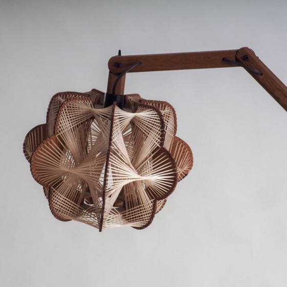 Lampada da terra danese vintage con paralume intrecciato, Lampade da terra, Carta, Marrone (foto 9 di 12)