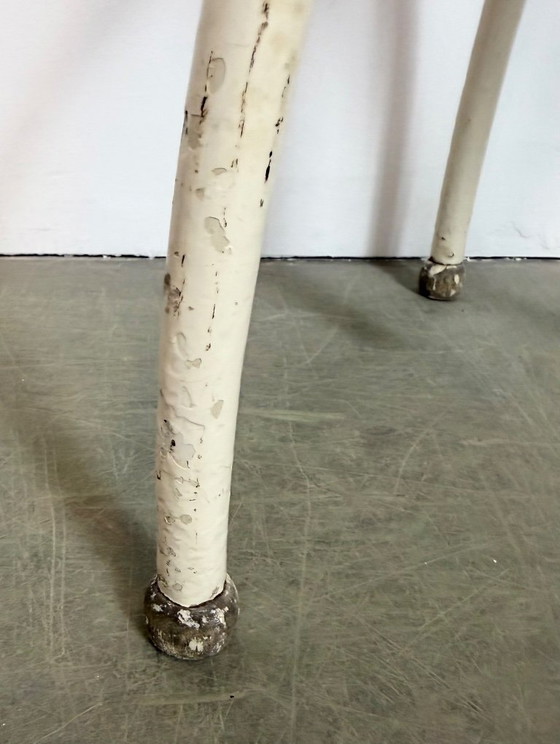 Image 1 of White Industrial Iron Stool, 1960s
