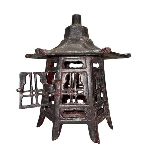 Image 1 of Antica lanterna giapponese a pagoda (Toro) – Ghisa massiccia – 27 cm – 3,7 kg