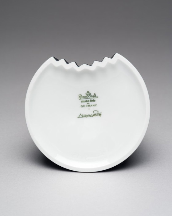 Image 1 of Chic Vintage Rosenthal Plissée Vase Trio Ambrogio Pozzi Minimalist Porcelain Art