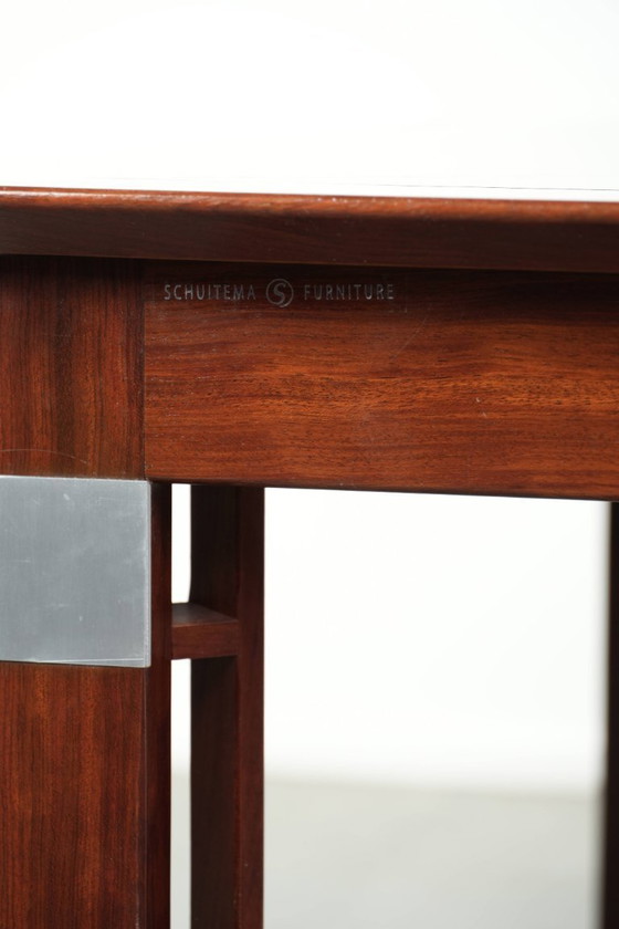 Image 1 of Table basse Art Déco à sections extensibles, signée Schuitema, collection Decoforma