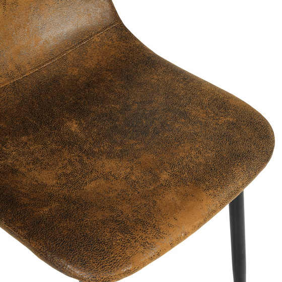 Image 1 of 4x Urban Meuble Chaises de Salle à Manger Scandinaves Vintage Suède Marron Rétro