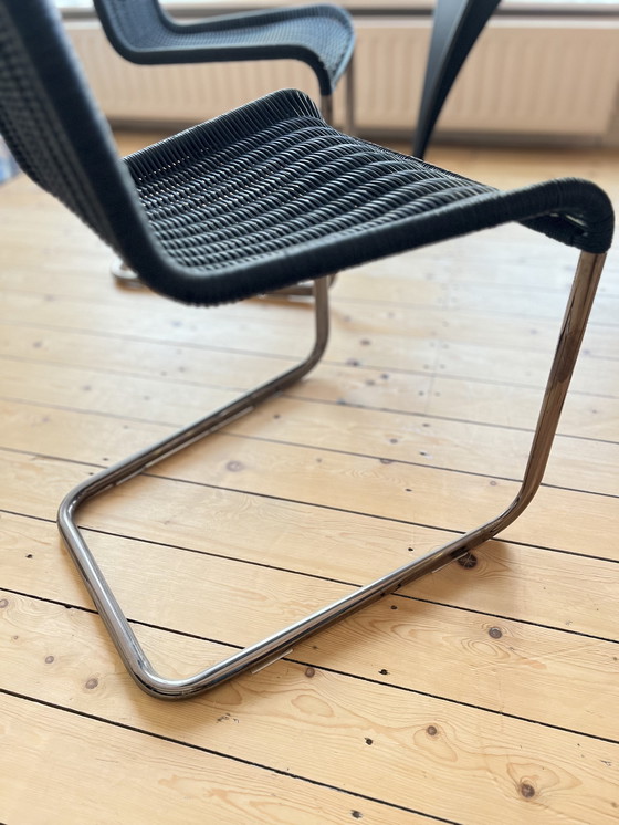 Image 1 of Design organic table + 4 design chairs (Gispen style)