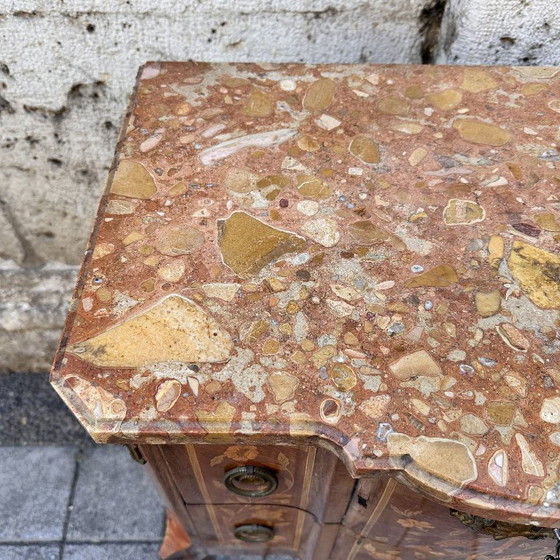Image 1 of Louis XV and Louis XVI Transitional Style Chest of Drawers, circa 1900 - France