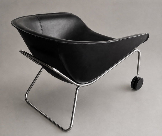 B&B Italia Mart fauteuil, ontwerp van Antonio Citterio, 2003 – Chrome, Leather (photo 6 of 11)