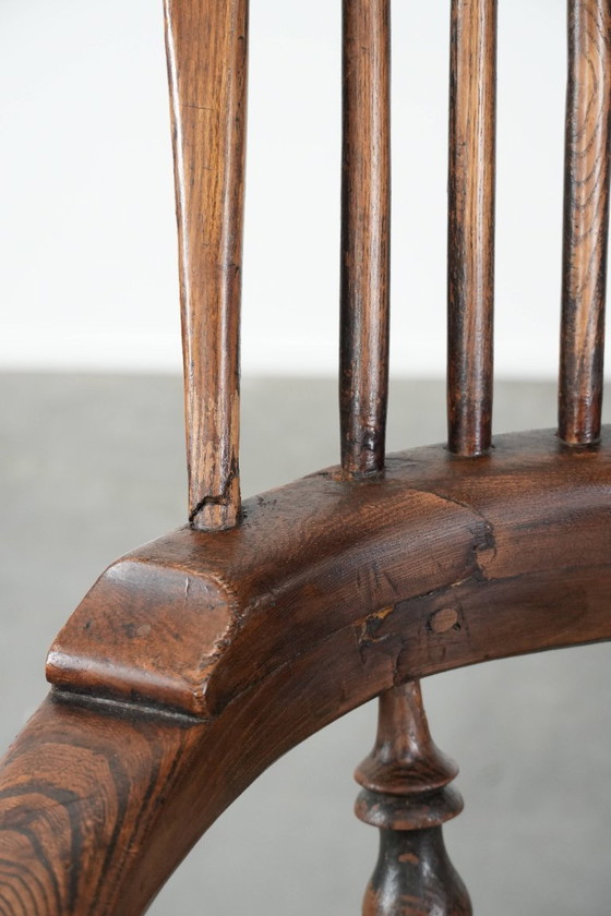 Image 1 of Antiker englischer Windsor-Stuhl mit hoher Rückenlehne aus dem 18. Jahrhundert