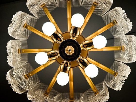 Vintage Kaiser Leuchten Hanglamp – Hanglampen, Glass, Brass (photo 16 of 16)