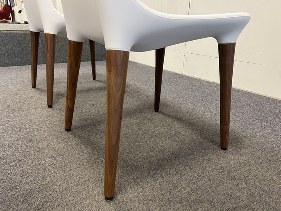 Image 1 of Tonon Tako Dining Chair White Soft Touch Walnut