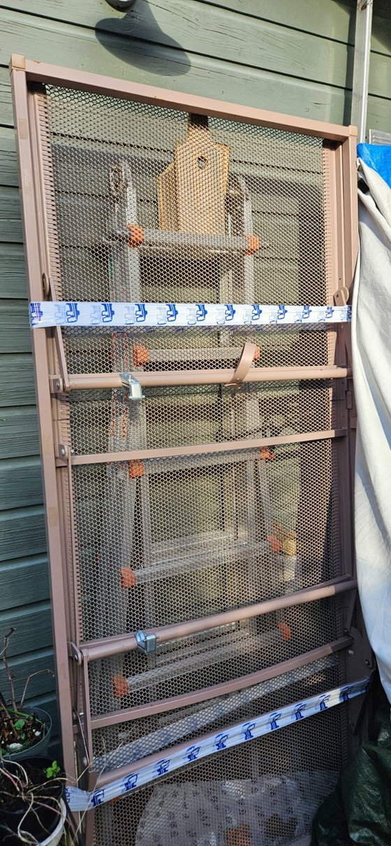 Vintage alert! Midcentury Space Age headboard with 70s Auping bed frame, Bedroom accessories, Metal, Wood (photo 45 of 48)
