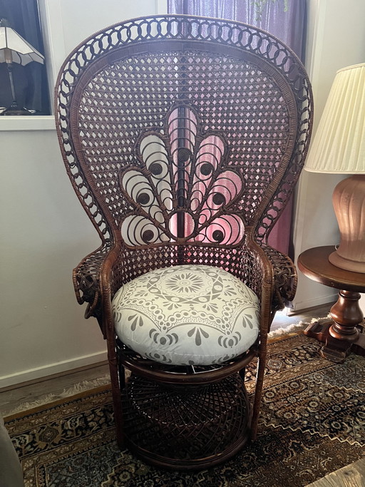 Trono vintage del pavone Emmanuelle Peacock