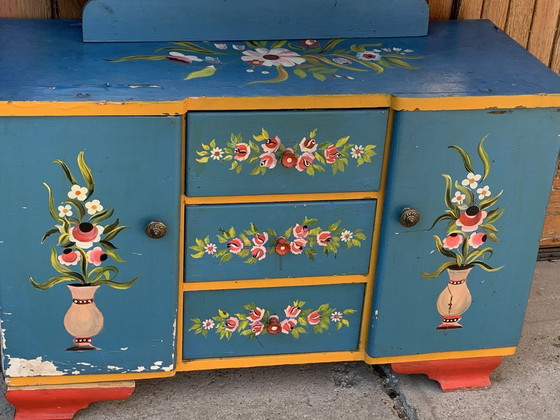 Hand Painted Wooden Dressing Table, 1940s (photo 7 of 9)