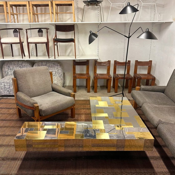 Coffee table « cityscape » by Paul Evans, 1970, Bronze, Gold (photo 2 of 10)