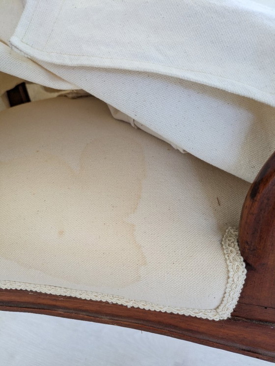 Image 1 of Art Nouveau - Sessel (2) - Holz, Stoff