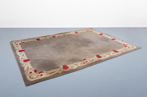 Vintage Limited Edition Italian rug ‘Tulipano’ from Voghi for Villa d’Este