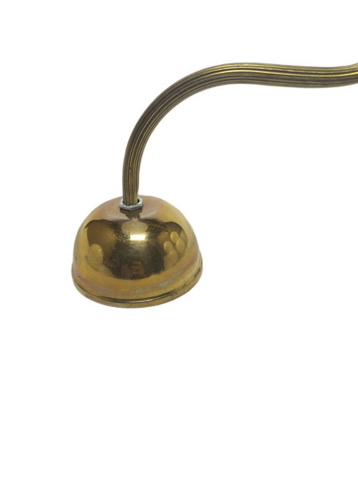 Applique murale Art Déco, Pologne, années 1950 – wandlampen, Glass, Brass (photo 2 of 5)