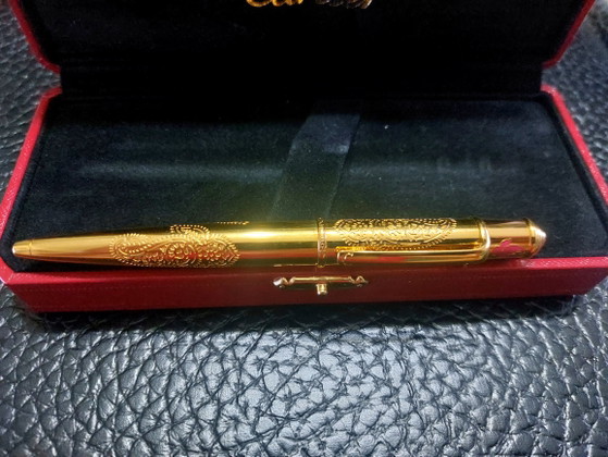 Image 1 of ZELDZAME CARTIER DIABOLO "INDIA INSPIRATION" BALPEN – COMPLEET MET DOOS EN CERTIFICAAT VAN AUTHENTICITEIT