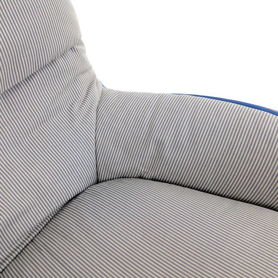 Original DePadova Armchair with Ottoman Vico Magistretti Leather 1980, Grey (photo 7 of 15)