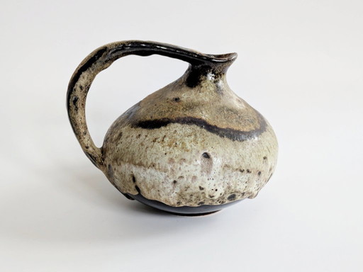 Ruscha Keramik 313 Vase Fat Lava, 1960s German Pottery, Kurt Tschörner Design