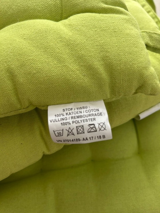 Image 1 of 4 cojines de silla verdes