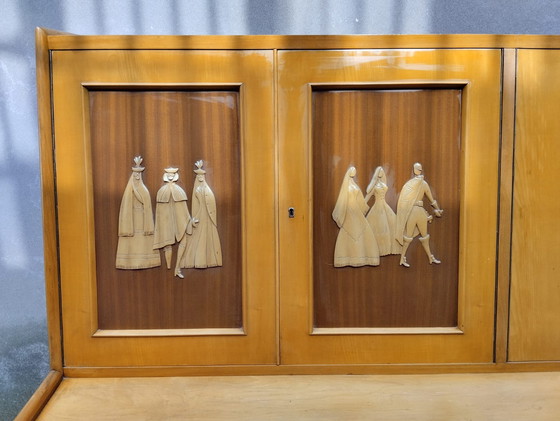 Image 1 of Italienisches Mod Century Highboard 50er 60er Jahre