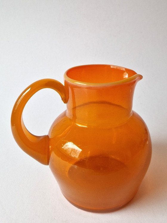 Image 1 of Kosta Boda - Orange water jug ​​by Erik Höglund - 60s