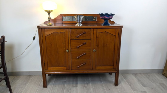 Image 1 of Vintage Mahogany and Mahogany Veneer Sideboard
