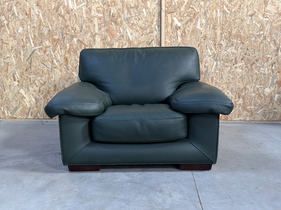 Image 1 of Poltrona in pelle verde Roche Bobois