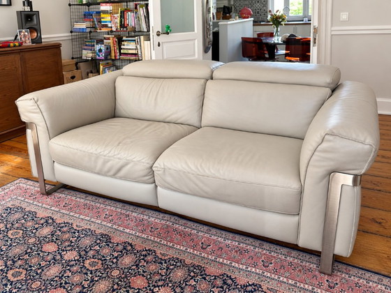 2 Natuzzi Italia Ledersofas – 3-5 Sitzer Sofas, Leather, Metal (photo 2 of 8)